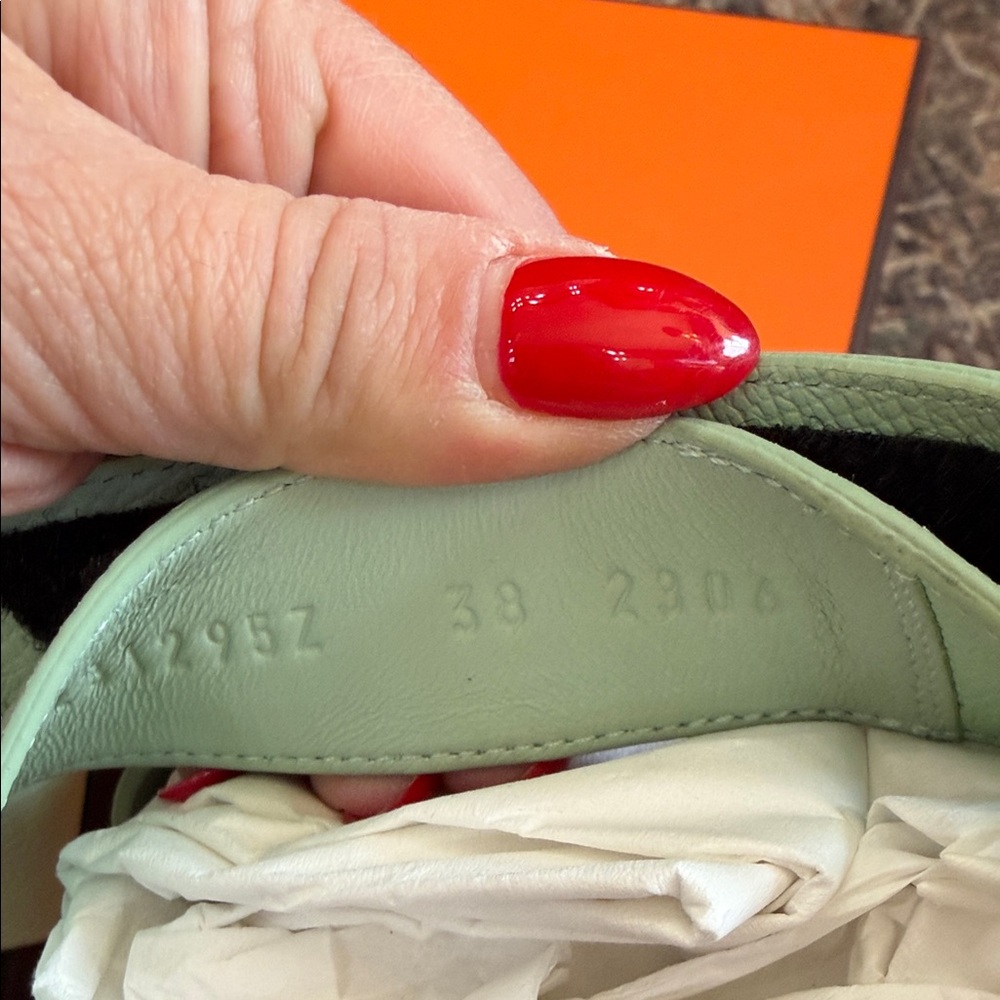 Hermes Mint Green Chypre Sandals - Picture 9 of 9